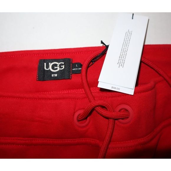 UGG 1126372 Men's Sz Medium Samba Red Ricky Cotton Blend Jogger Pants $98 - Picture 4 of 9